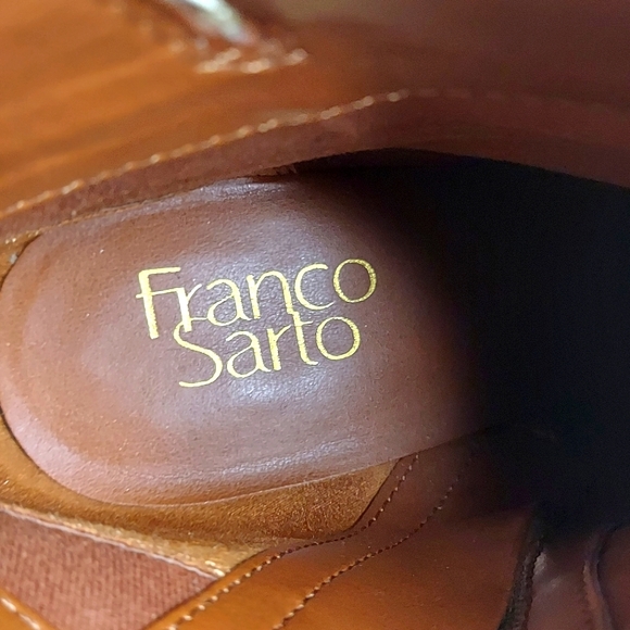 Franco Sarto Leather Snake Patterned Ankle Boots - Picture 6 of 10